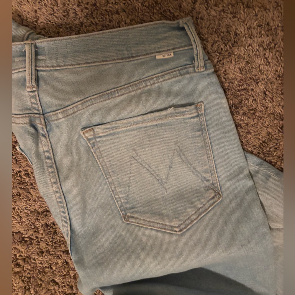 MOTHER Light Blue Denim Pants